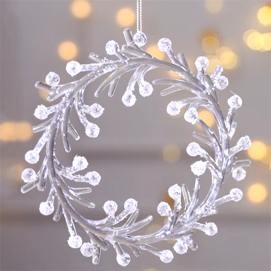 Snowflake Icicle Drop Ornaments Crystal Christmas Tree Transparent Decoration Pendant Christmas Home Decoration Navidad 2024