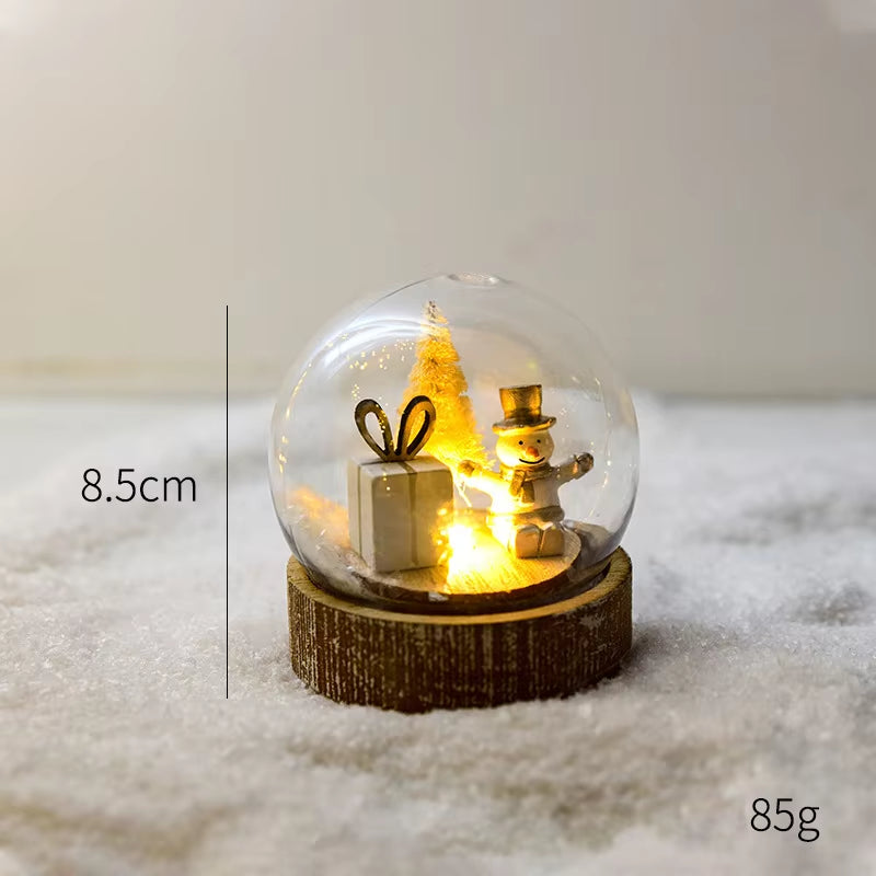 LED Transparent Ball Light Elk Decorative Lights Room Ornaments Child Birthday Gift Party Bedroom Living Room Christmas Decor