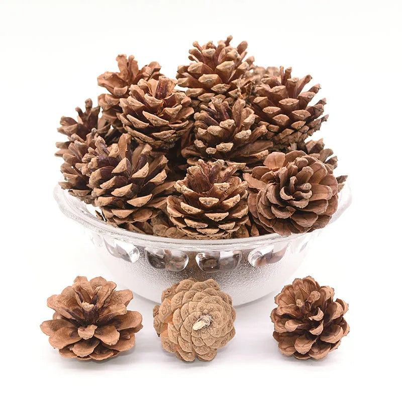 10Pcs Artificial Flowers Pineapple Grass Artificial Pine Nuts Cones for Wedding Christmas Tree Wreath DIY Scrapbooking Decor