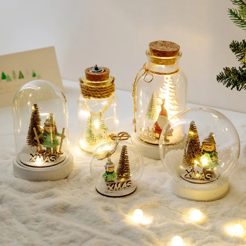 LED Transparent Ball Light Elk Decorative Lights Room Ornaments Child Birthday Gift Party Bedroom Living Room Christmas Decor