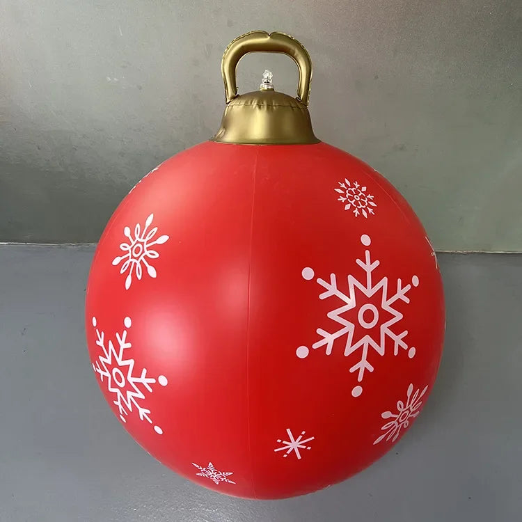 Outdoor Christmas Inflatable Decorated Ball 60Cm PVC Giant Big Large Balls Xmas Tree Decorations Toy Ball without Light Ornament