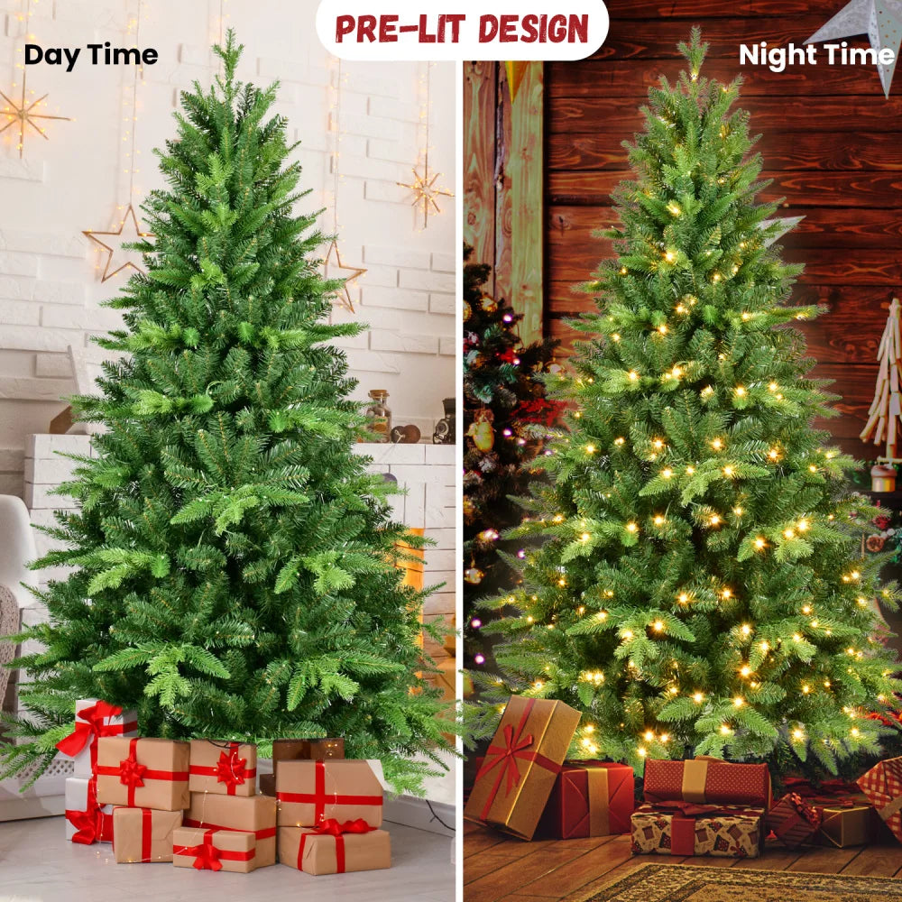 5Ft PVC Artificial Christmas Tree ，Easy Assembly, Indoor Outdoor Decor Holiday Season Essential for Party, and Event Decoration