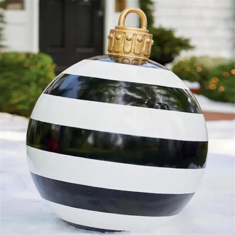 Outdoor Christmas Inflatable Decorated Ball 60Cm PVC Giant Big Large Balls Xmas Tree Decorations Toy Ball without Light Ornament