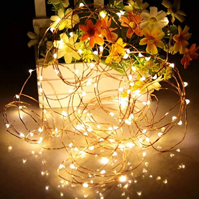 Fairy Lights Battery Operated Wedding Centerpiece Table Decorations Party Christmas Copper Wire String Lights Battery Powered