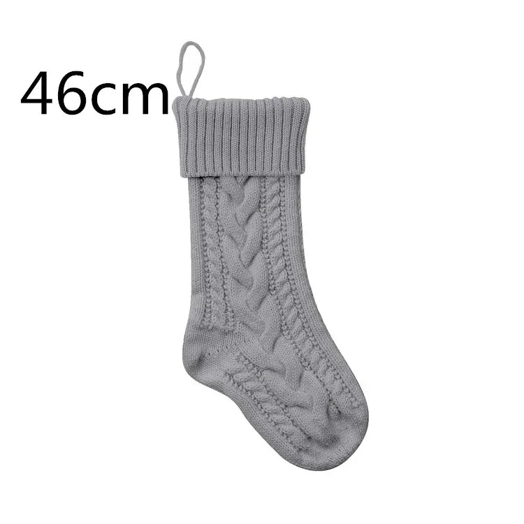 18"/46CM Large Capacity Christmas Gift Bag Decorative Socks Christmas Stocking Hanging Xmas Tree Ornaments Christmas Decorations