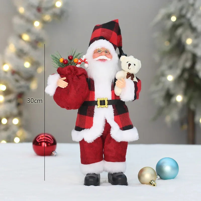 2023 Xmas Decor for Home Navidad Party Ornaments Christmas Ornaments Santa Claus Doll with Gift Bags