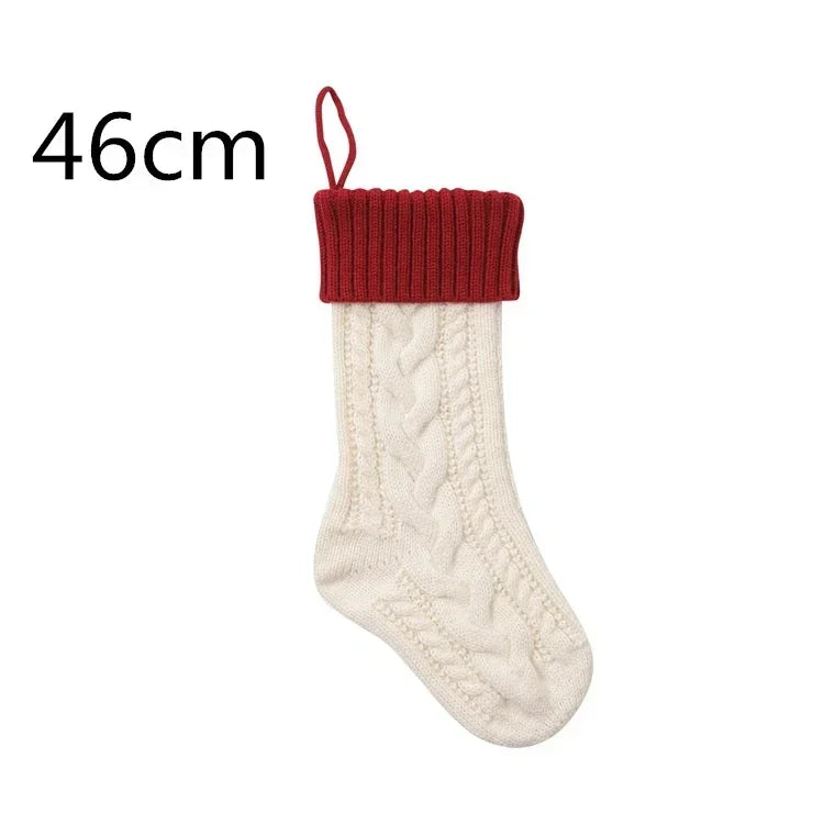 18"/46CM Large Capacity Christmas Gift Bag Decorative Socks Christmas Stocking Hanging Xmas Tree Ornaments Christmas Decorations