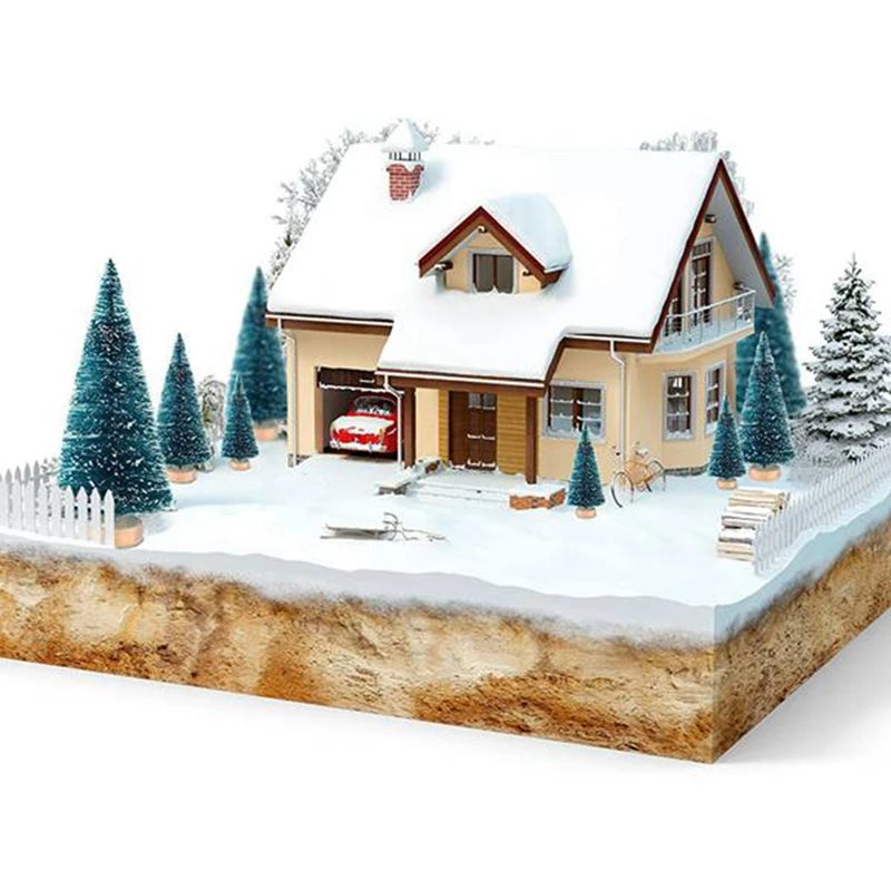 50PCS Miniature Artificial Christmas Tree Small Snow Frost Trees Pine Trees Christmas DIY Party Decoration Crafts