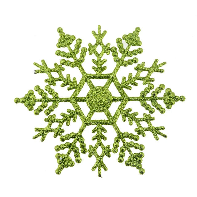 6/12Pcs Christmas Fake Snowflakes Xmas Tree Hanging Ornament Simulation Snowflakes Winter Party Christmas New Year Decoration