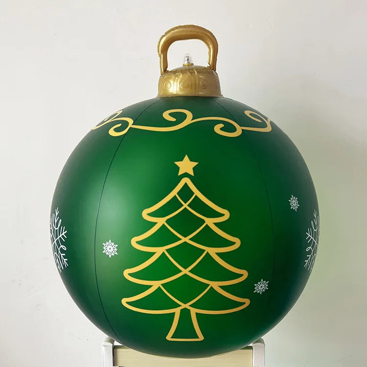 Outdoor Christmas Inflatable Decorated Ball 60Cm PVC Giant Big Large Balls Xmas Tree Decorations Toy Ball without Light Ornament