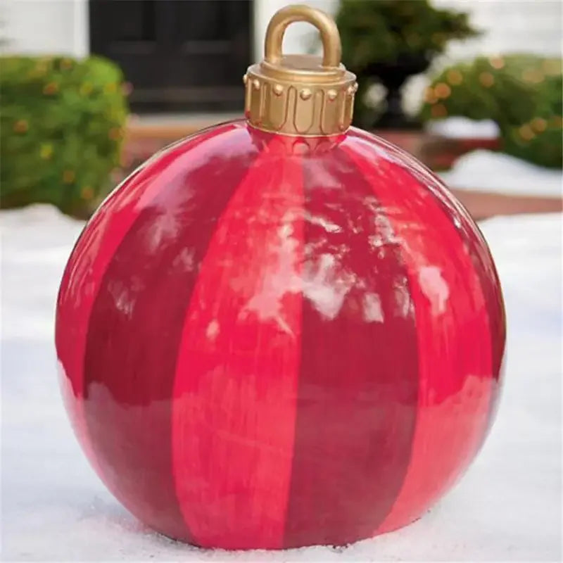 Outdoor Christmas Inflatable Decorated Ball 60Cm PVC Giant Big Large Balls Xmas Tree Decorations Toy Ball without Light Ornament