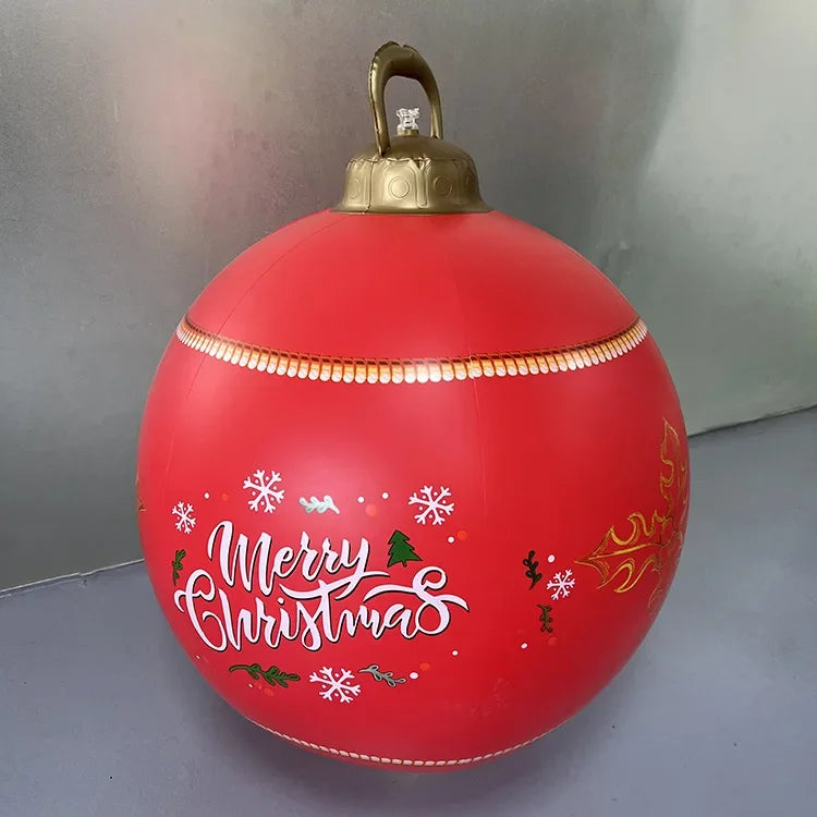 Outdoor Christmas Inflatable Decorated Ball 60Cm PVC Giant Big Large Balls Xmas Tree Decorations Toy Ball without Light Ornament