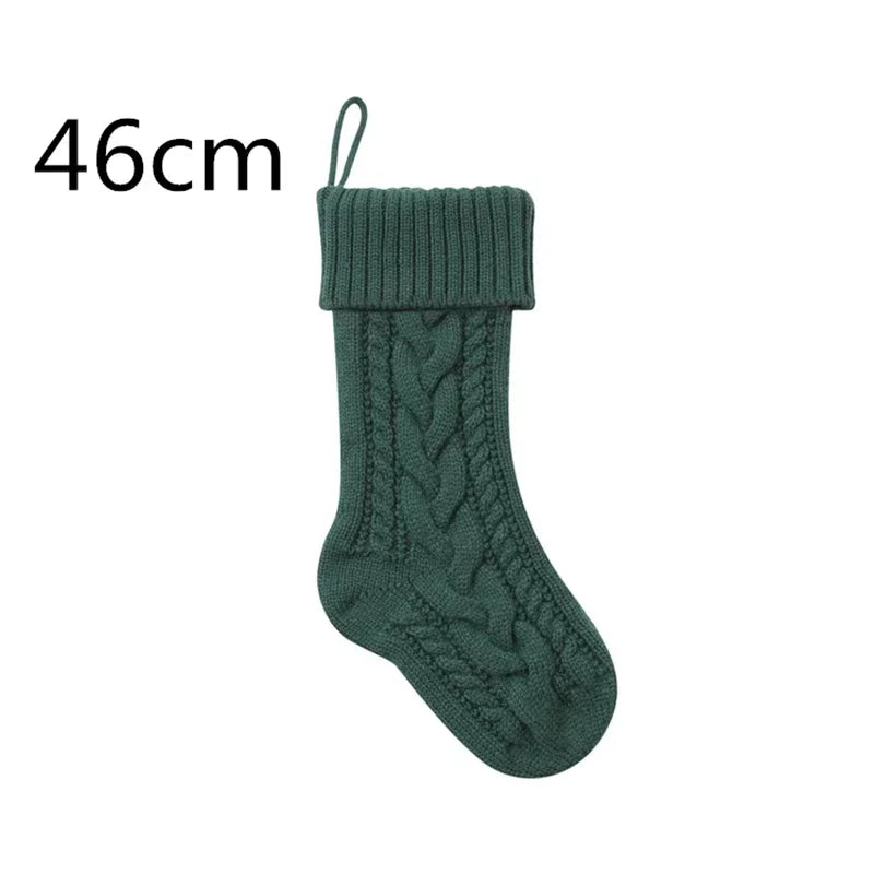 18"/46CM Large Capacity Christmas Gift Bag Decorative Socks Christmas Stocking Hanging Xmas Tree Ornaments Christmas Decorations