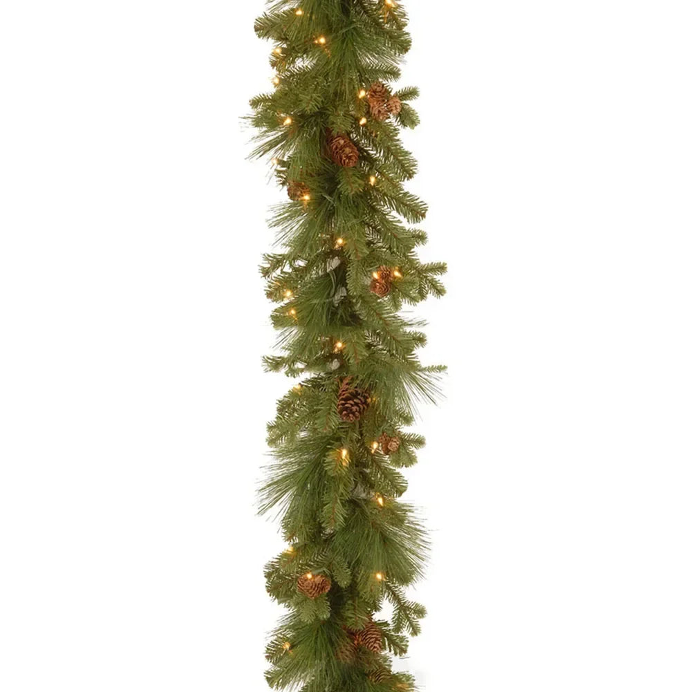 1.8M Christmas Pine Vine Garland with Red Berries Rattan Home Party Wall Door Decor Christmas Tree Ornaments Xmas Wreath