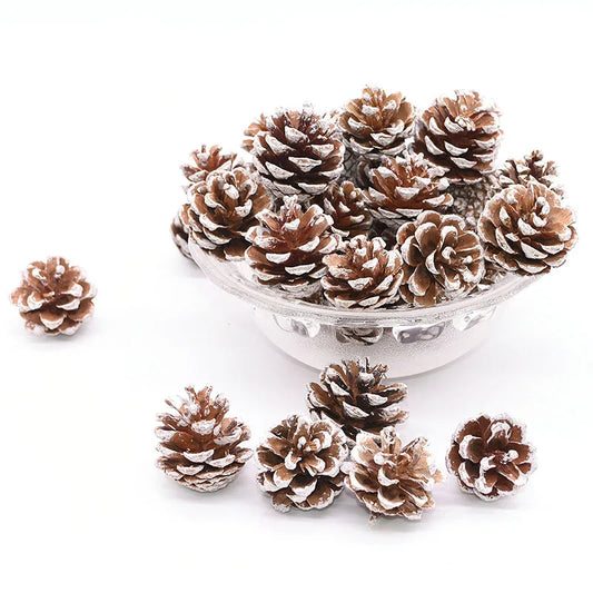 10Pcs Artificial Flowers Pineapple Grass Artificial Pine Nuts Cones for Wedding Christmas Tree Wreath DIY Scrapbooking Decor